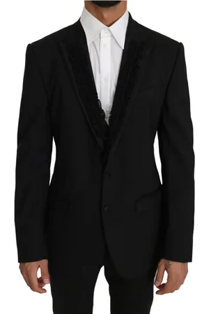Dolce & Gabbana Jakke, Herre, Sort, L, Uld, Sort Martini Torrero Blazer Jakke