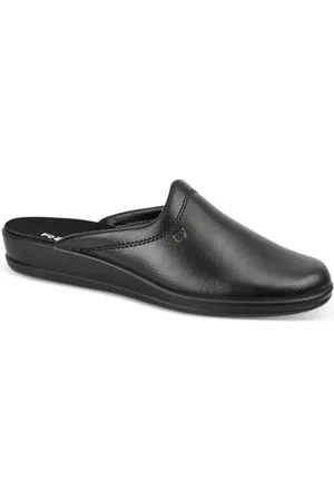 Rohde Sko, Herre, Sort, 41 EU, Læder, Klassiske Læderslippers