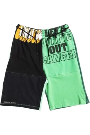 Marine Serre Shorts, unisex, Grøn, L, Bomuld, Unikke Unisex Casual Shorts