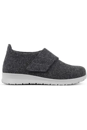 New Feet Sko, Dame, Grå, 36 EU, Uld, Velcrosko med hælkappe