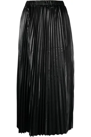 JUNYA WATANABE Nederdel, Dame, Sort, M, Bomuld, Sorte bukser med lagdelt design og logo patch