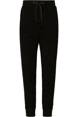 Dolce & Gabbana Bukser, Herre, Sort, L, Bomuld, Logo-Print Bomulds Track Pants