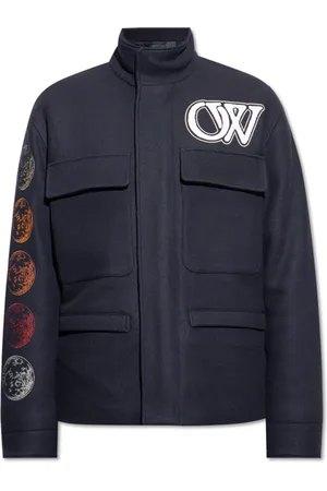 OFF-WHITE Jakke, Herre, Blå, XL, Uld, Jakke med Logo