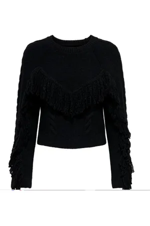 ONLY Strik, Dame, Sort, XL, Uld, Moderne Sweater