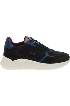 HARMONT&BLAINE Sko, Herre, Blå, 41 EU, Uld, Stilfulde Blå og Brune Sneakers til Mænd