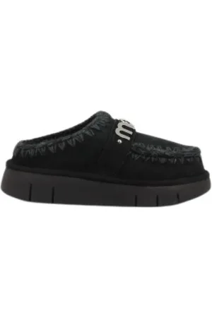 Mou Sko, Dame, Sort, 38 EU, Sort damesko med metallogo