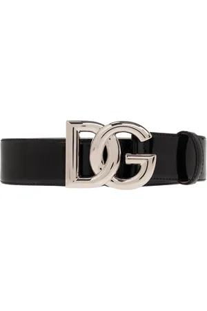 Dolce & Gabbana Tilbehør, Dame, Sort, 85 CM, Læder, Patentlæderbælte med logo