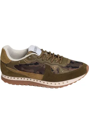 Guess Sko, Herre, Grøn, 36 EU, Læder, Camouflage Læder Sneakers - Vanya