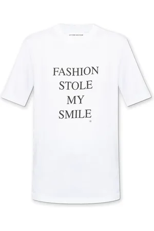 Victoria Beckham Top, Dame, Hvid, L, Bomuld, Trykt T-shirt