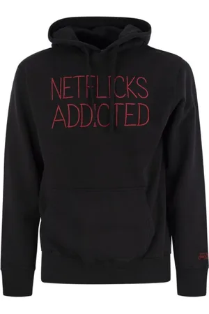 MC2 SAINT BARTH Sweathshirts & Hoodies, Herre, Sort, S, Bomuld, Hættetrøje med broderet skrift