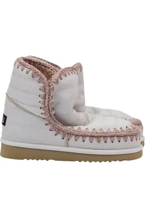 Mou Sko, Dame, Hvid, 38 EU, Uld, Speciel Shearling Punched Effect Eskimo Støvler