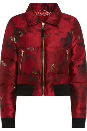 La DoubleJ Jakke, Dame, Rød, M, Ruby Jacquard Puffer Bomber