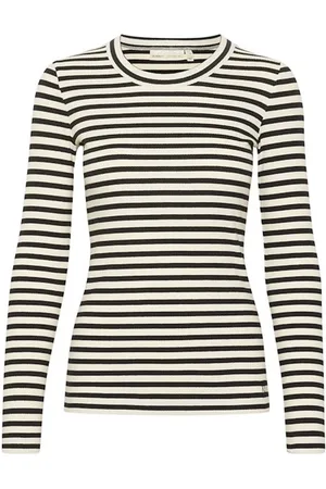 INWEAR Top, Dame, Flerfarvet, 2XS, Bomuld, Stribet Langærmet T-shirt