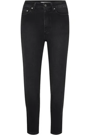 Gestuz Jeans, Dame, Sort, W26, Bomuld, Slim Fit Jeans i Vasket Sort