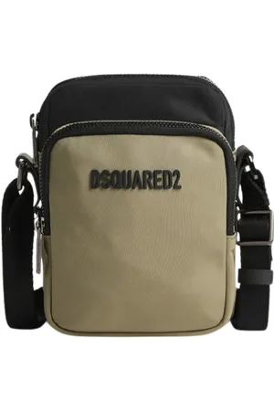 Dsquared2 Taske, Herre, , ONE SIZE, Uld, Crossbody Taske med Lynlås og Logo Lomme