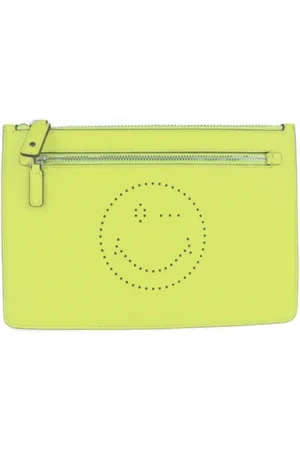 Anya Hindmarch Pre-owned, Dame, Gul, ONE SIZE, Læder, Pre-owned Læder clutches