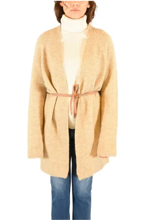KANGRA CASHMERE Strik, Dame, , S, Bomuld, Sand Frakke Sweater