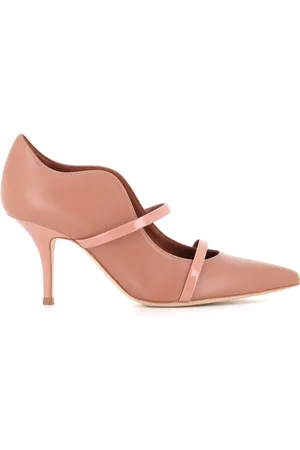 MALONE SOULIERS Sko, Dame, , 38 EU, Læder, Nude Bølgedesign Hæle