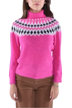 KANGRA CASHMERE Strik, Dame, Lyserød, S, Uld, Norsk Dolcevita Sweater