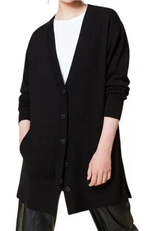 Twin-Set Strik, Dame, Sort, S, Cardigan