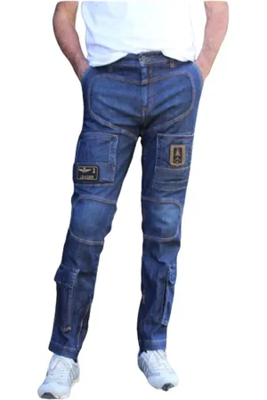 Aeronautica Militare Jeans, Herre, Blå, XL, Bomuld, Straight Jeans