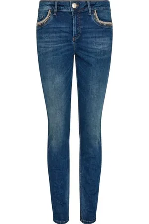 Mos Mosh Jeans, Dame, Blå, W27, Bomuld, Glam Skinny Jeans