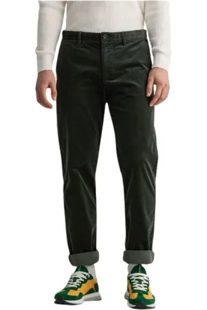 GANT Bukser, Herre, Grøn, W31, Bomuld, Allister Corduroy Chino