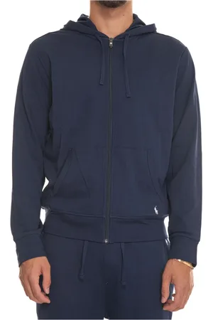 Ralph Lauren Sweathshirts & Hoodies, Herre, Blå, 2XL, Bomuld, Hættetrøje med lynlås