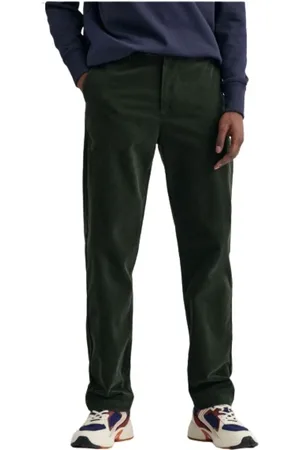 GANT Bukser, Herre, Grøn, W31, Bomuld, Corduroy Chino Bukser