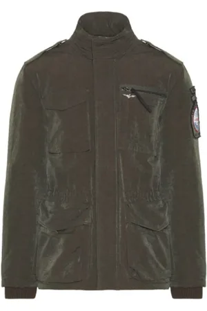 Aeronautica Militare Jakke, Herre, Grøn, 4XL, Bomuld, Polstret bomuldsblandet safari jakke