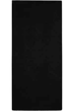 Emporio Armani Tilbehør, unisex, Sort, ONE SIZE, Uld, Ørn Jacquard Modal Viskose Tørklæde
