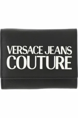 VERSACE Tilbehør, Herre, Sort, ONE SIZE, Læder, Taktile Logo Pengepung - Saffiano Læder