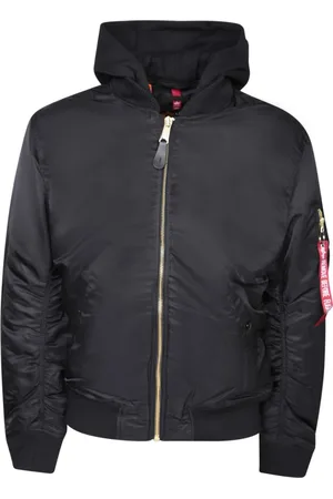 Alpha Industries Jakke, Herre, Sort, S, Uld, Broderidetalje på bagsiden