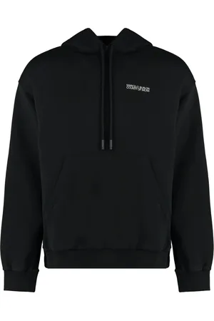 MARCELO BURLON Sweathshirts & Hoodies, Herre, Sort, M, Bomuld, Logo Hættetrøje