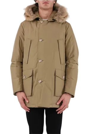 Woolrich Jakke, Herre, Brun, M, Bomuld, Arctic Parka med aftagelig pels