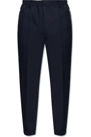 Emporio Armani Bukser, Herre, Blå, L, Uld, Bukser med logo