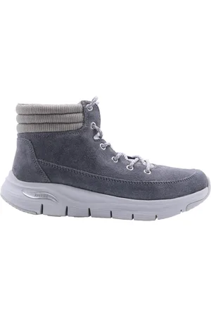 Skechers Sko, Dame, Grå, 35 EU, Uld, Stilfuld Bottine Base