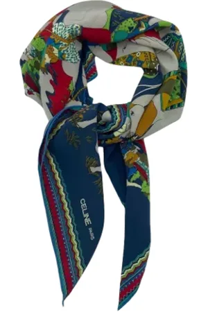 Céline Pre-owned, Dame, Flerfarvet, ONE SIZE, Uld, Pre-owned Silke trklaeder