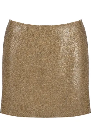 Nué Notes Nederdel, Dame, , S, Uld, Guld Silke A-Line Mini Nederdel