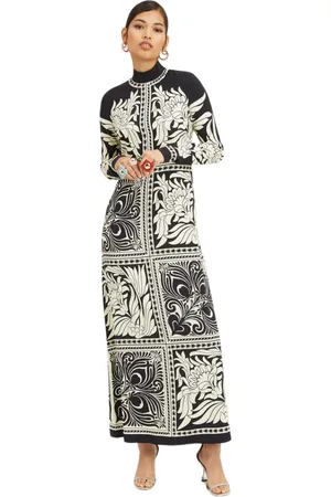 La DoubleJ Kjole, Dame, Flerfarvet, S, Satin, Elegant Tiles Bodycon Kjole