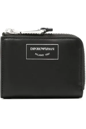 Emporio Armani Tilbehør, Dame, Sort, ONE SIZE, Læder, Sort Damepung
