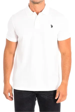 U.S. Polo Assn. Top, Herre, Hvid, L, Bomuld, Kortærmet Polo i Fuchsia