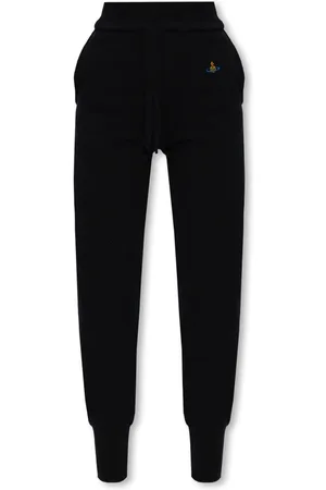 Vivienne Westwood Bukser, Dame, Sort, L, Bomuld, Sweatpants med logo