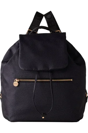 Borbonese Taske, Dame, Sort, ONE SIZE, Uld, Eco Line Medium Rygsæk