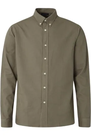 Lexington Skjorte, Herre, Grøn, XL, Klassisk Flannel B.D Skjorte