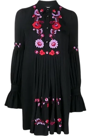 Dsquared2 Kjole, Dame, Sort, XS, Broderet Knaplukket Kjole