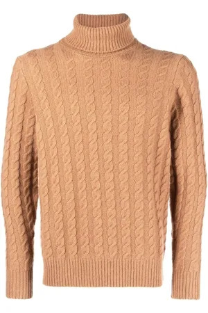 ZANONE Strik, Herre, Brun, 2XL, Uld, Turtleneck