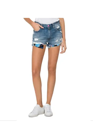 Replay Shorts, Dame, Blå, W25, Denim, Denim Rose Label Shorts