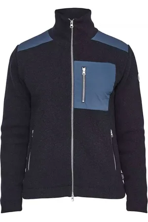 Holebrook Strik, Herre, Blå, L, Uld, Turtleneck