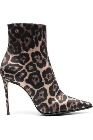LE SILLA Sko, Dame, Grå, 37 EU, Leopard Print Støvler med Spids Tå